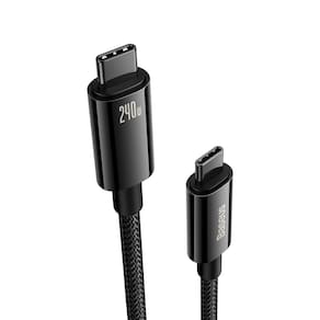 Cabo USB C Baseus 240W PD 5A Carregamento Rápido Tipo C 3.1 10 pés