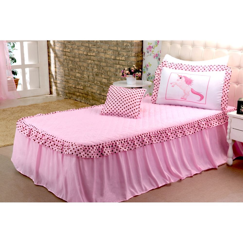 Colcha Solteiro Unicórnio 03 Pçs