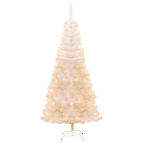 Árvore de Natal vidaXL Artificial 180cm branca iridescente