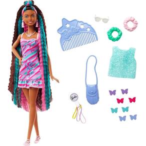 Boneca Barbie Totally Hair com tema de borboleta com cabelo de 8,5 polegadas