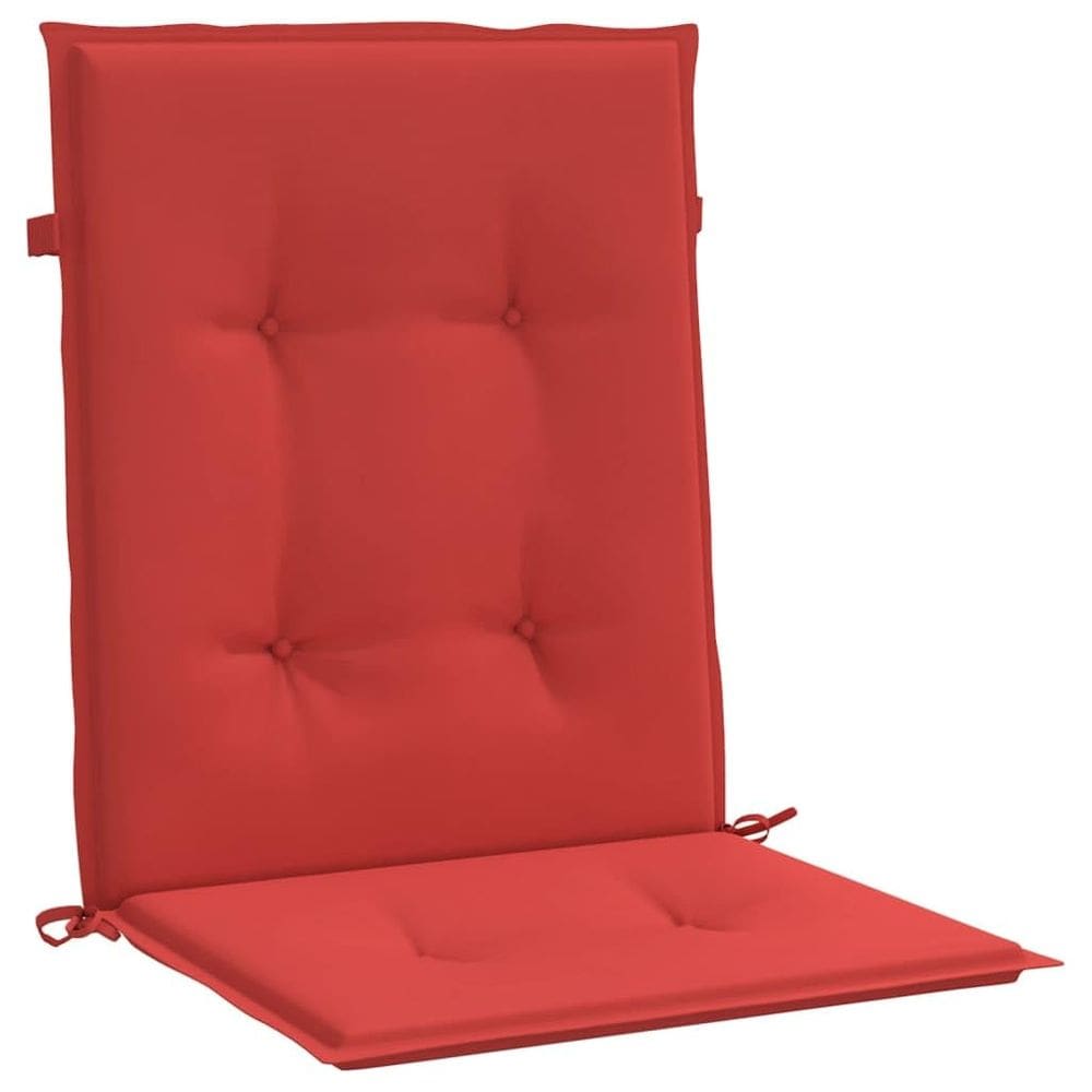 Almofadas de cadeira VidaXL Red Oxford Fabric Garden Lowback x4