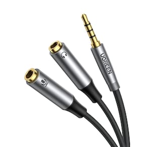 Divisor de fone de ouvido UGREEN 3,5 mm TRRS macho para 2 fêmeas