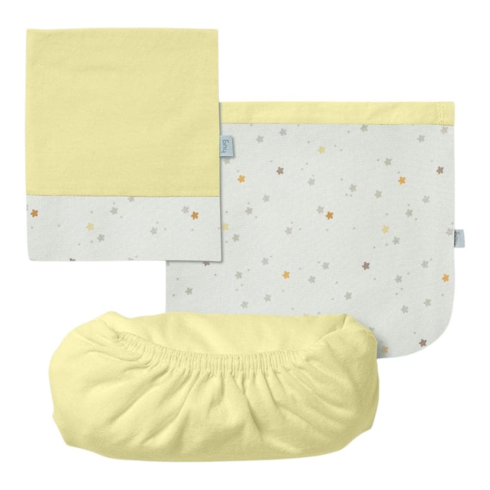 Jogo Lençol de Berço Americano 3Pçs Little Baby Amarelo -Hug
