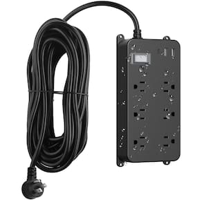 Protetor de sobretensão Jgstkcity Outdoor com USB C 6 tomadas 3 USB