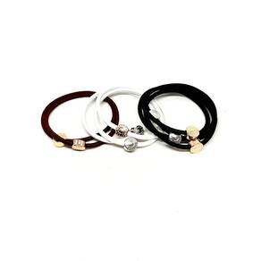 Porta-rabos de pônei Knotty Signature com gema esterlina (pacote com 10)
