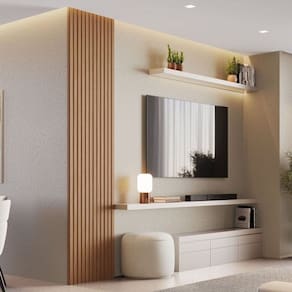 Kit 3 Placas de Painel Ripado Milão 250cm X 58cm X 3,3mm rende 4,35m² Itapuã