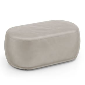 Puff Decorativo Orgânico Living Molly 02 Lugares Veludo Bege - Desk Design