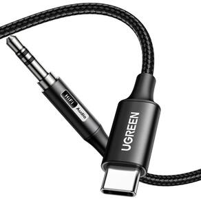 Adaptador de áudio UGREEN Aux para USB C Tipo C 3,5 mm de alta resolução 32 bits/