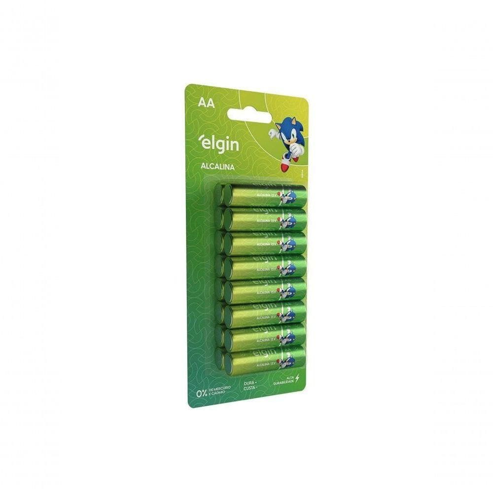 Pilha Alcalina Aa Elgin 1.5v Blister Com 16 Unidades