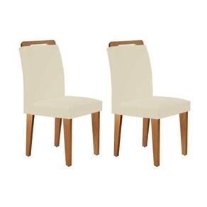Cadeira De Cozinha Athenas Kit 2 Un Imbuia - Veludo Creme - Rufato