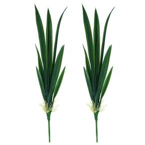 Jogo 2 Folhagens De Orquídea 3d 58cm 10 Folhas Com Raiz Prime - Mc Flores