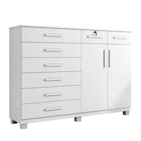 Cômoda Triunfo 2 Portas 8 Gavetas Com Chave Benetil Branco
