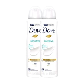 Kit 2 Desodorante Antitranspirante Aerosol Dove Sensitive Sem Perfume 150ml