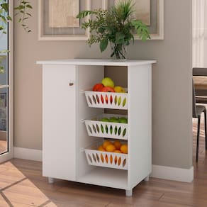 Balcão Cozinha Fruteira Genialflex Lucy Branco