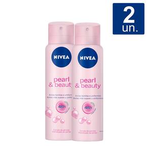 Kit 2X Desodorante Antitranspirante Aerosol Nivea Pearl & Beauty 150ml