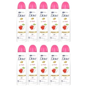 Kit 10 Desodorante Antitranspirante Aerosol Dove Go Fresh Romã e Verbena 150ml