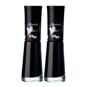 Kit 2 Esmalte Marchetti Cremoso Cor Blackout com 8ml