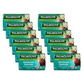 Kit 12X Sabonete Palmolive Naturals Esfoliação Delicada 85g