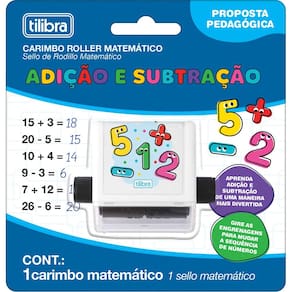 Carimbo Roller Matemático Tilibra - Adição e Subtração
