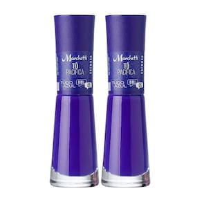 Kit 2 Esmalte Marchetti Cremoso Tudo Azul Cor Tô Pacífica 05 com 8ml
