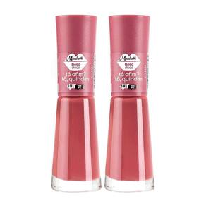 Kit 2 Esmalte Marchetti Cremoso Beijo Doce Cor Tá Afim Tô, Quindim 02 8ml