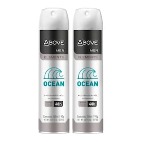Kit 2 Desodorante Antitranspirante Above Men Elements Ocean Jato Seco 150ml