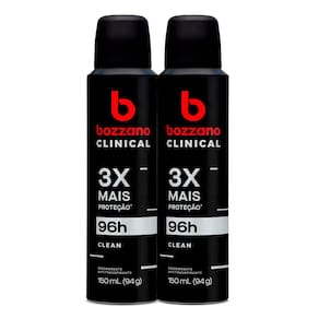Kit 2 Desodorante Bozzano Clinical Clean Aerossol Antitranspirante 150ml