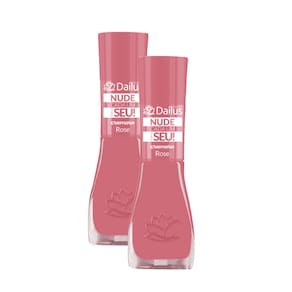 Kit 2 Esmalte Dailus Color Nude Cada um Tem o Seu Cor Rose com 8ml