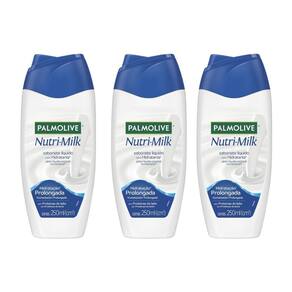 Kit 3 Sabonete Líquido Palmolive com Protéinas do Leite e Hidratantes Nutri Milk 250ml
