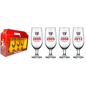Jogo 4 Taças Floripa Times de Futebol Festas Restaurantes 300ml Nadir