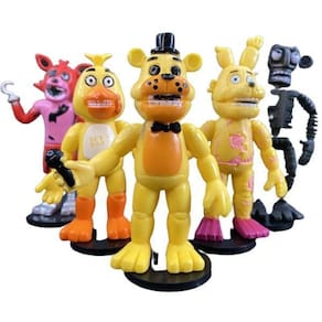Kit 6 Bonecos Bonequinhos Five Nights At Freddy `s Fnaf Nº7