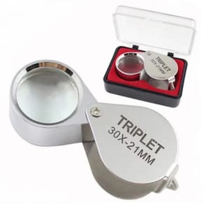 Lupa De Bolso 30x21mm Portatil Articulada Para Joalheiro Ourives Relojoeiro Eletronica