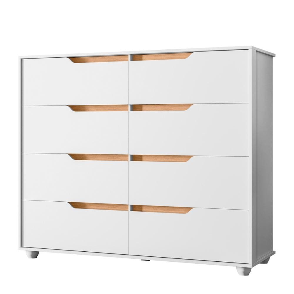 Cômoda Quarto Doble com 8 Gavetas e Pés