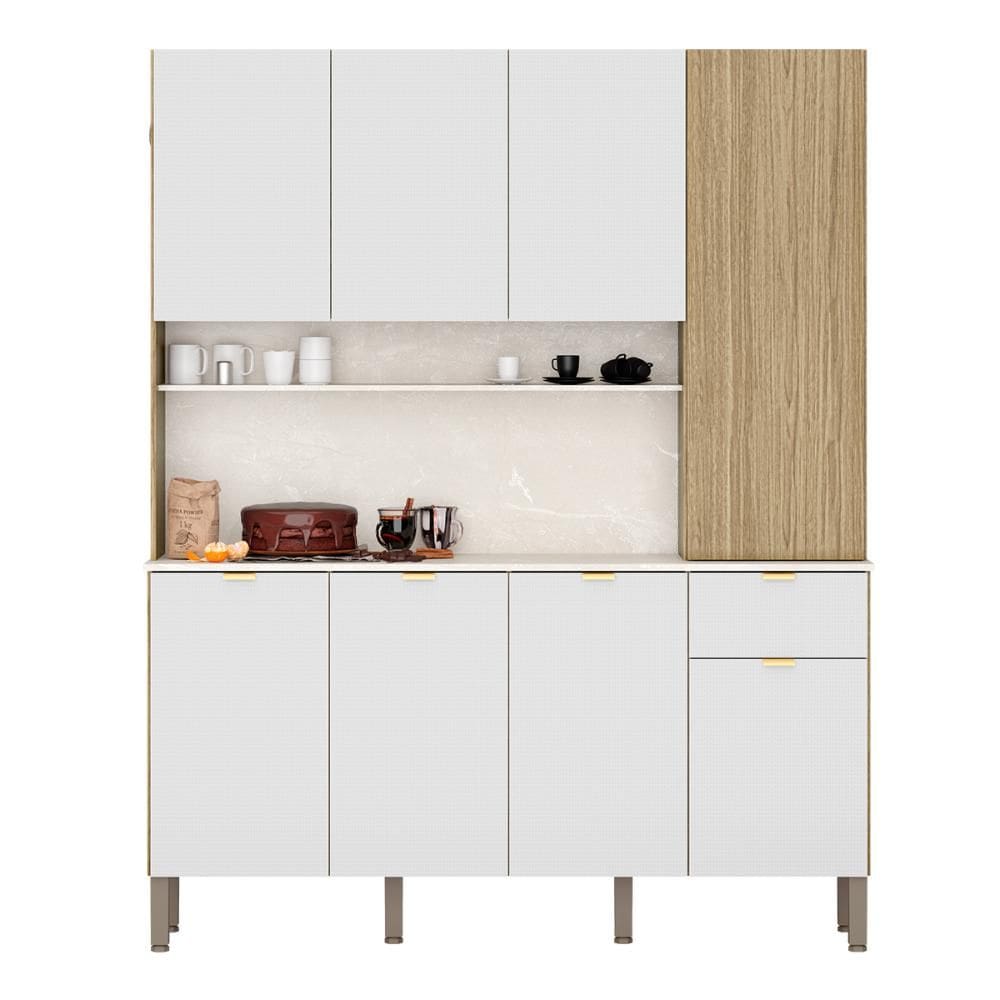 Armário de Cozinha Slow 8 Portas e 1 Gaveta