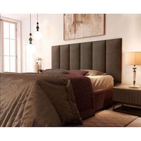 Cabeceira Queen 158 - Bello Box - Milão Suede Marrom