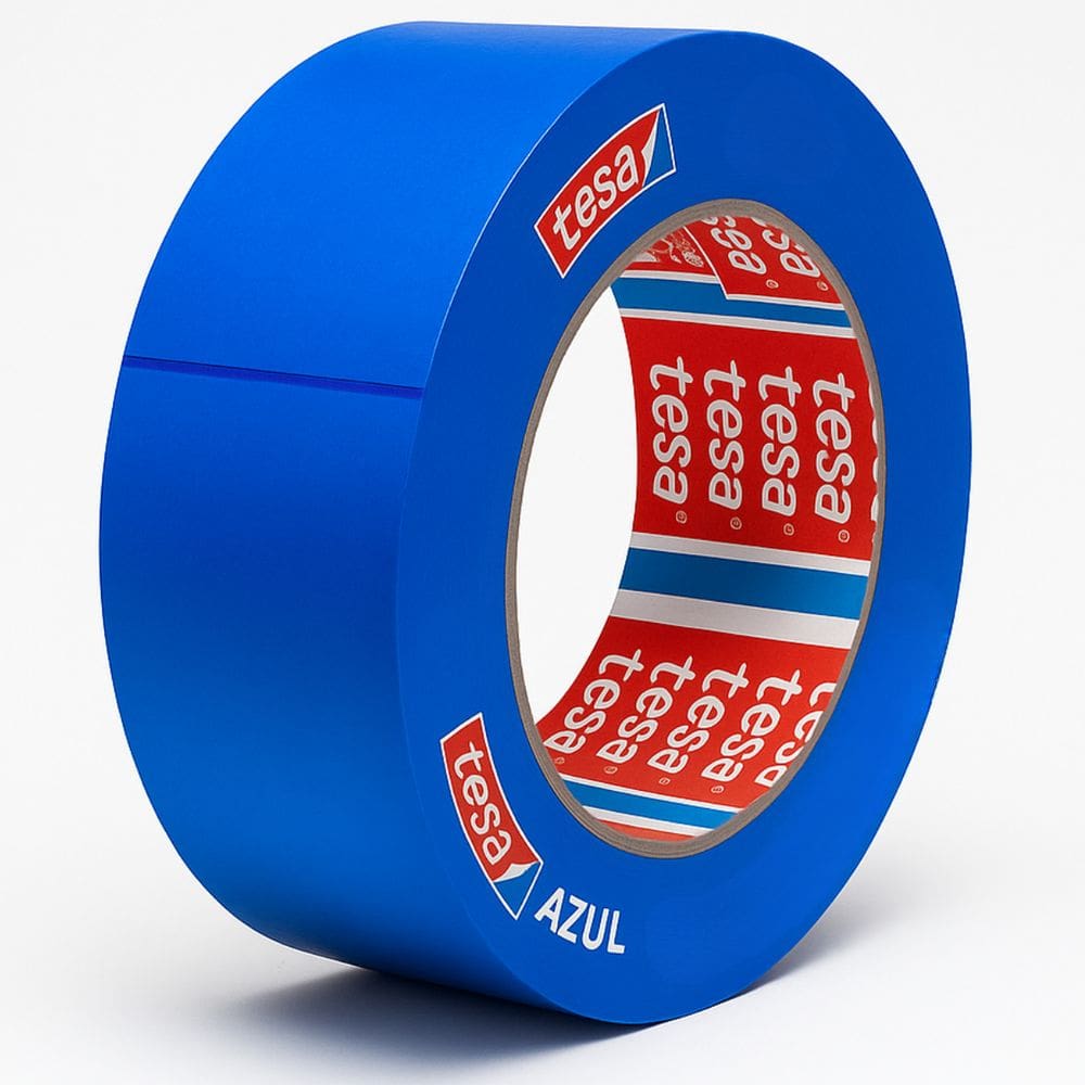 Fita Crepe Imobiliária Azul Tesa 40m X 48mm Pintura Precisa UV