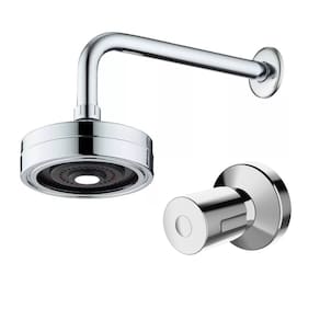 Kit Ducha Slim Piscina Parede Cromado+Acabamento Registro ABS
