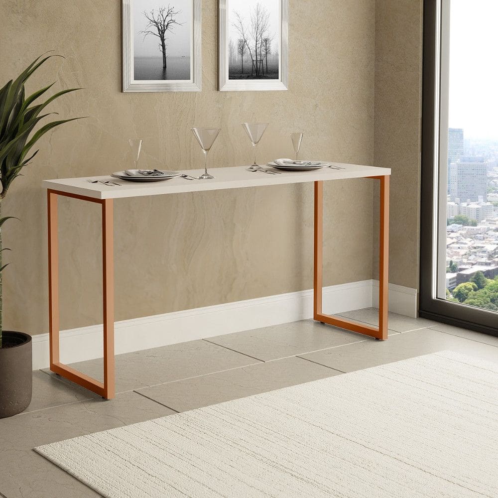 Mesa de Jantar Industrial 120x45cm para 2 Lugares KLM Móveis
