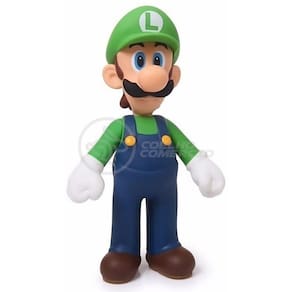 Boneco Action Figure Luigi Articulado Colecionável Grande Super Size 23cm - Super Mario World
