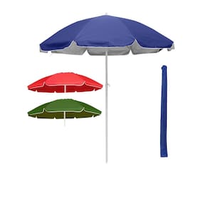 Guarda Sol Articulado Praia Grande Resistente Proteção FPS50 Vermelho 175cm Diâmetro
