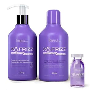 Kit Amaciante Capil Umectação e Ampola Xô Frizz Forever Liss