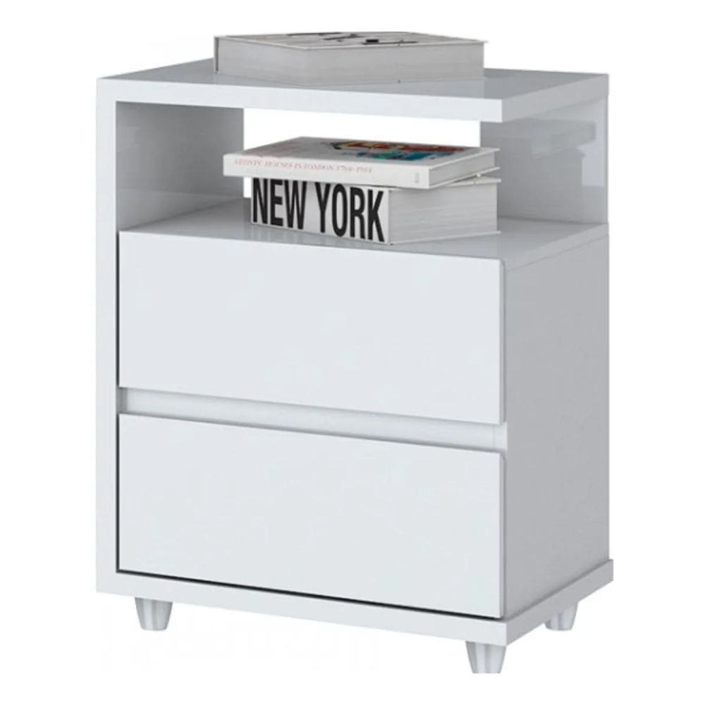 Mesa de Cabeceira Campeche 2 Gavetas Henn D07-10