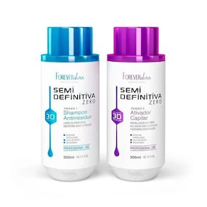Kit Escova Semi Definitiva Zero 2x300ml Forever Liss