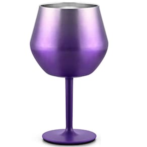 Taça Copo Termico Inox 2 em 1 Bebida Cocktail Drink Vinho Festa Evento Praia Piscina Resistente Lazer Moderno