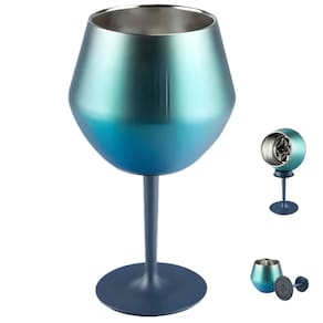 Taça Copo Termico 2 em 1 Inox Drink Vinho Bebida Cocktail Evento Festa Praia Piscina Entretenimento Lazer Diversao