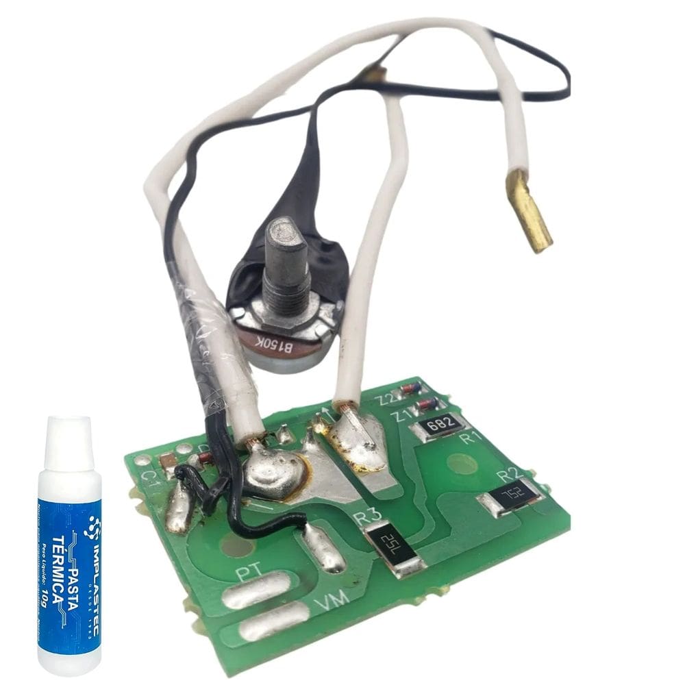 Kit Circuito Eletrônico Triac Bivolt Duo Quadra Eletronica e Pasta Térmica D15K100