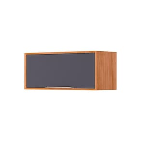 Armário Aéreo Cozinha Modulado Esplendida Geladeira c/ 1 Portas Basculante 80cm Cinamomo/Titanium - MGM