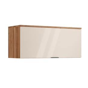 Armário de Cozinha Modulado Alpha 2503 c/ 1 Porta Basculante 80cm Freijo/Off White - Carraro
