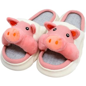 Pantufas Sapatos Chinelo De Inverno Porquinho Pelúcia Macio