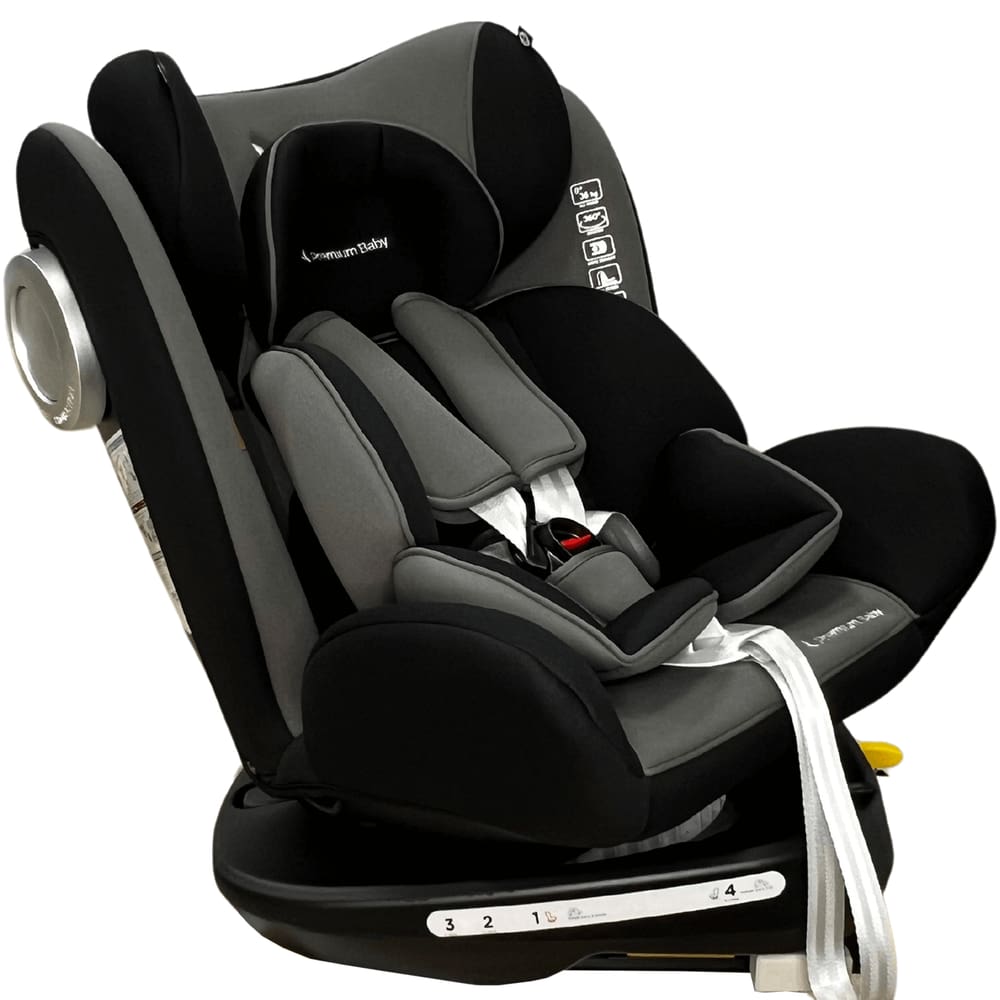 Cadeirinha para Carro Premium Baby Murphy Lux 360 0-36kg Cinza